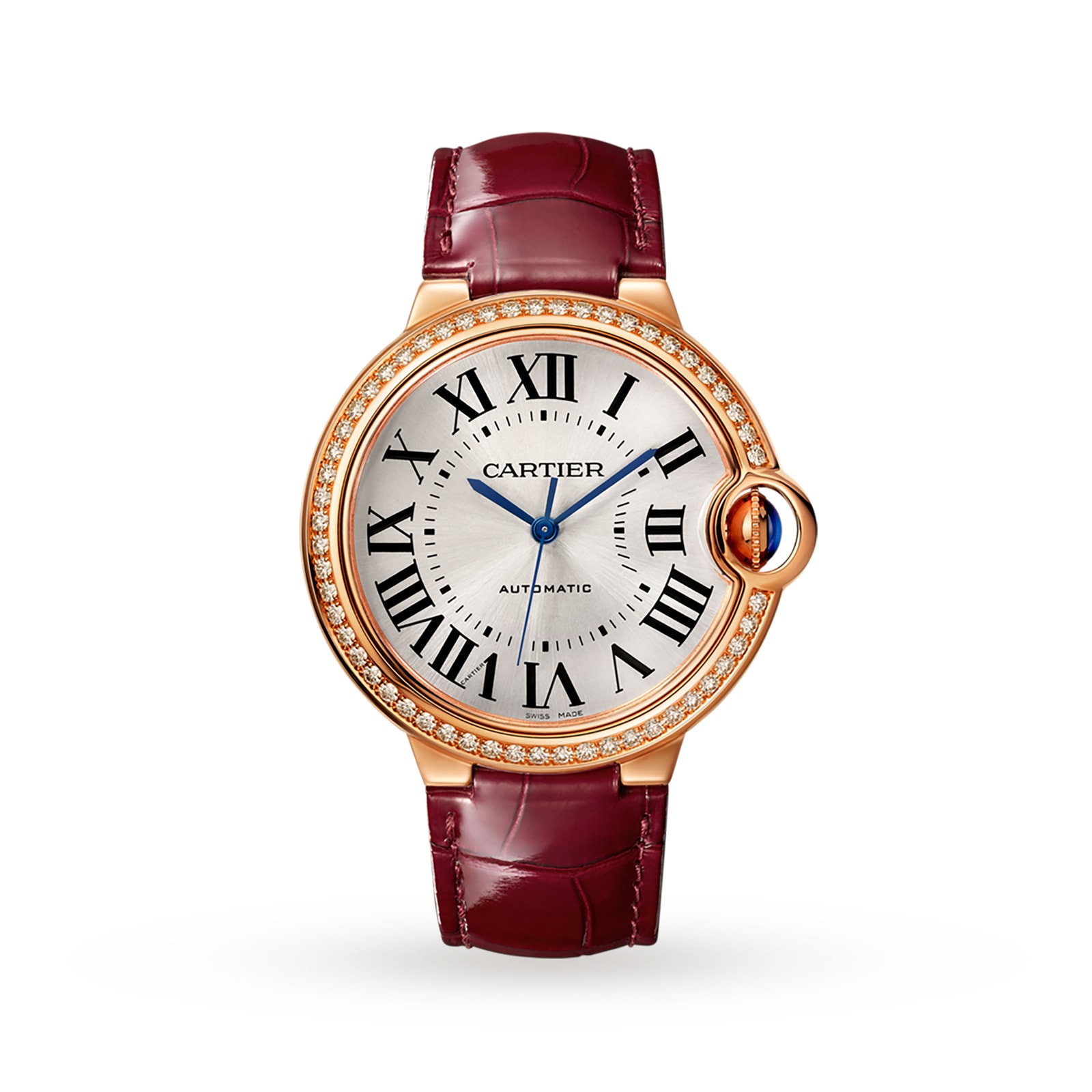 1uoeffcjfxd.jpg Cartier Ballon Bleu De Watch, 36mm, Rose Gold, Diamonds, Leather MPN: WJBB0034 - Image 1