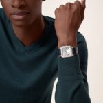 Cartier Santos-Dumont Watch Extra-Large Model, Hand-Wound Mechanical Movement, Steel, Leather  MPN: WSSA0032 - Image 3