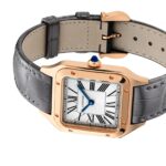 Cartier Santos-Dumont Watch Large Model, Quartz Movement, Rose Gold, Leather  MPN: WGSA0021 - Image 6