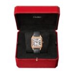 Cartier Santos-Dumont Watch Large Model, Quartz Movement, Rose Gold, Leather  MPN: WGSA0021 - Image 10