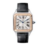 Cartier Santos-Dumont Watch Large Model, Quartz Movement, Rose Gold, Steel, Leather  MPN: W2SA0011