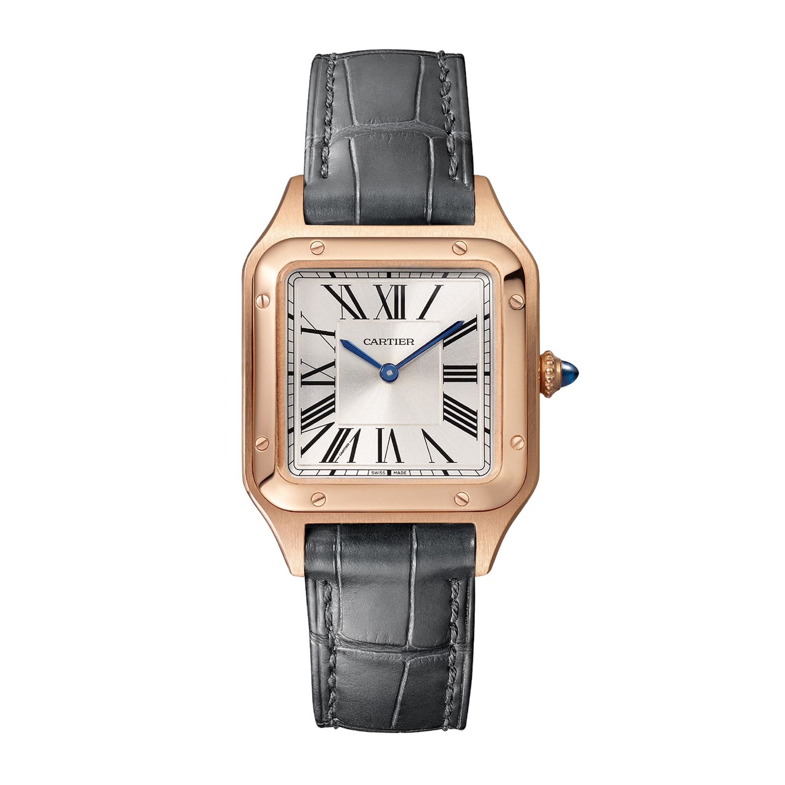 rdeab2qswty.jpg Cartier Santos-Dumont Watch Small Model, Quartz Movement, Rose Gold, Leather MPN: WGSA0022 - Image 1