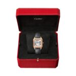 Cartier Santos-Dumont Watch Small Model, Quartz Movement, Rose Gold, Leather  MPN: WGSA0022 - Image 9