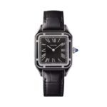 Cartier Santos-Dumont Watch, Large Model, Manual Movement, Steel, Lacquer, Leather  MPN: WSSA0046