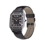 Cartier Santos-Dumont Watch, Large Model, Manual Movement, Steel, Lacquer, Leather  MPN: WSSA0046 - Image 4