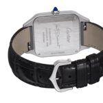 Cartier Santos-Dumont Watch, Large Model, Manual Movement, Steel, Lacquer, Leather  MPN: WSSA0046 - Image 6