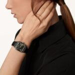 Cartier Santos-Dumont Watch, Large Model, Manual Movement, Steel, Lacquer, Leather  MPN: WSSA0046 - Image 8