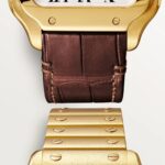 Cartier Santos De Cartier Watch Medium Model, Automatic Movement, Yellow Gold, Interchangeable Metal And Leather Bracelets  MPN: WGSA0030 - Image 2