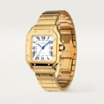 Cartier Santos De Cartier Watch Medium Model, Automatic Movement, Yellow Gold, Interchangeable Metal And Leather Bracelets  MPN: WGSA0030 - Image 4