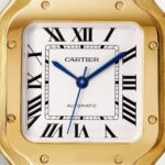Cartier Santos De Cartier Watch Medium Model, Automatic Movement, Yellow Gold, Interchangeable Metal And Leather Bracelets  MPN: WGSA0030 - Image 5