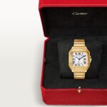 Cartier Santos De Cartier Watch Medium Model, Automatic Movement, Yellow Gold, Interchangeable Metal And Leather Bracelets  MPN: WGSA0030 - Image 8