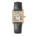 Cartier Tank Louis Cartier Watch Medium Model, Quartz Movement, Yellow Gold, Leather  MPN: WGTA0343