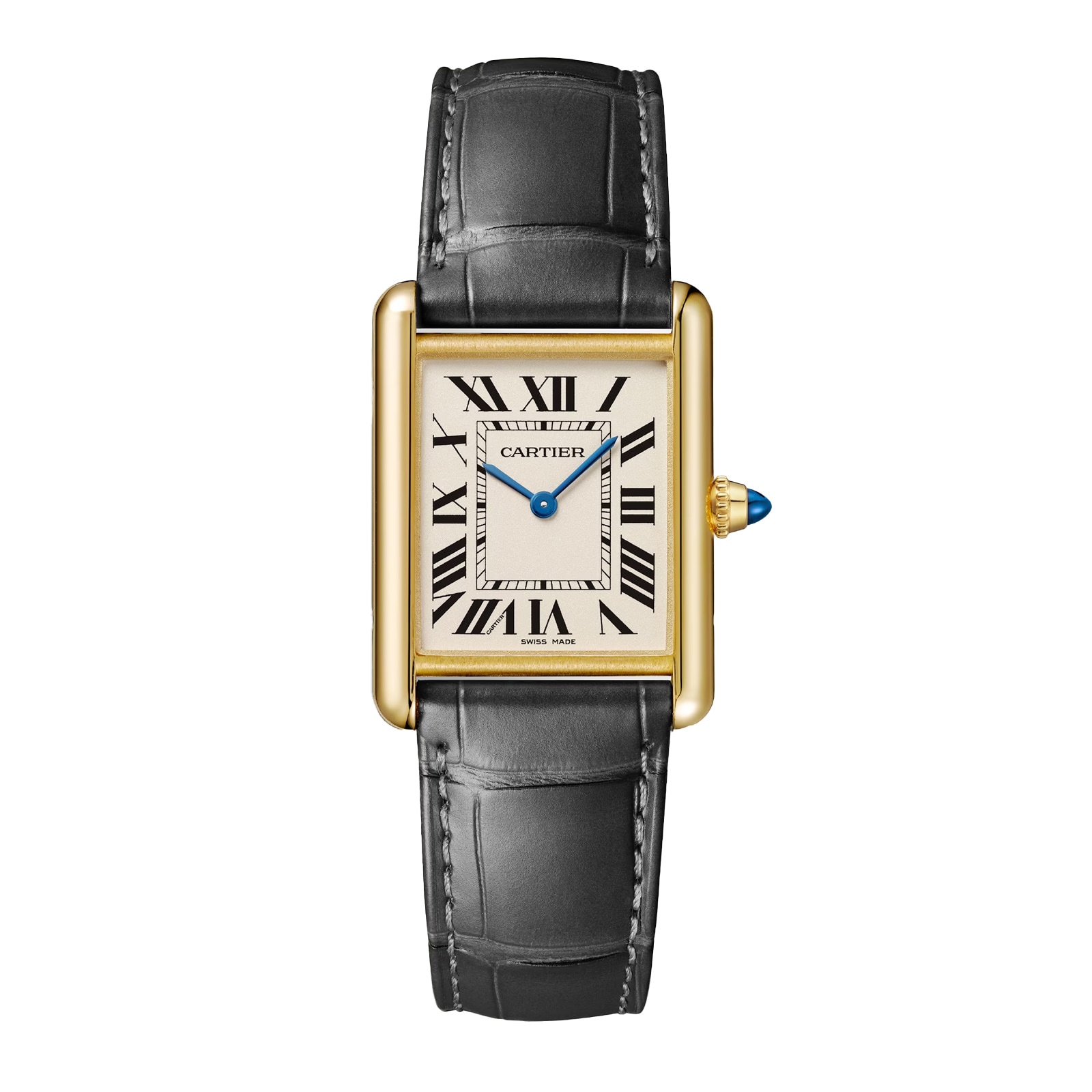 ppyz4catryn.jpg Cartier Tank Louis Cartier Watch Medium Model, Quartz Movement, Yellow Gold, Leather MPN: WGTA0343 - Image 1