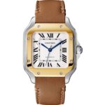 Cartier Santos De Cartier Watch Medium Model, Automatic Movement, Yellow Gold, Steel, Interchangeable Metal And Leather Bracelets  MPN: W2SA0016 - Image 2