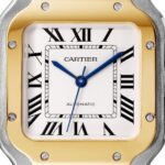 Cartier Santos De Cartier Watch Medium Model, Automatic Movement, Yellow Gold, Steel, Interchangeable Metal And Leather Bracelets  MPN: W2SA0016 - Image 6