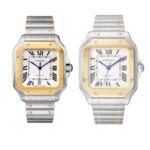 Cartier Santos De Cartier Watch Medium Model, Automatic Movement, Yellow Gold, Steel, Interchangeable Metal And Leather Bracelets  MPN: W2SA0016 - Image 9