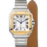 Cartier Santos De Cartier Watch Large Model, Automatic Movement, Yellow Gold, Steel, Interchangeable Metal And Leather Bracelets  MPN: W2SA0009 - Image 2