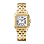 Cartier Panthère De Cartier Watch Medium Model, Quartz Movement, Yellow Gold, Diamonds  MPN: WJPN0016
