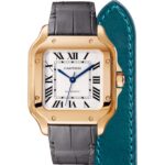 Cartier Santos De Cartier Watch Medium Model, Automatic Movement, Rose Gold, 2 Interchangeable Leather Bracelets  MPN: WGSA0028 - Image 3
