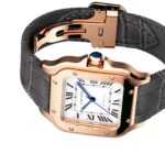 Cartier Santos De Cartier Watch Medium Model, Automatic Movement, Rose Gold, 2 Interchangeable Leather Bracelets  MPN: WGSA0028 - Image 7