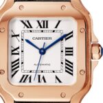 Cartier Santos De Cartier Watch Medium Model, Automatic Movement, Rose Gold, 2 Interchangeable Leather Bracelets  MPN: WGSA0028 - Image 8