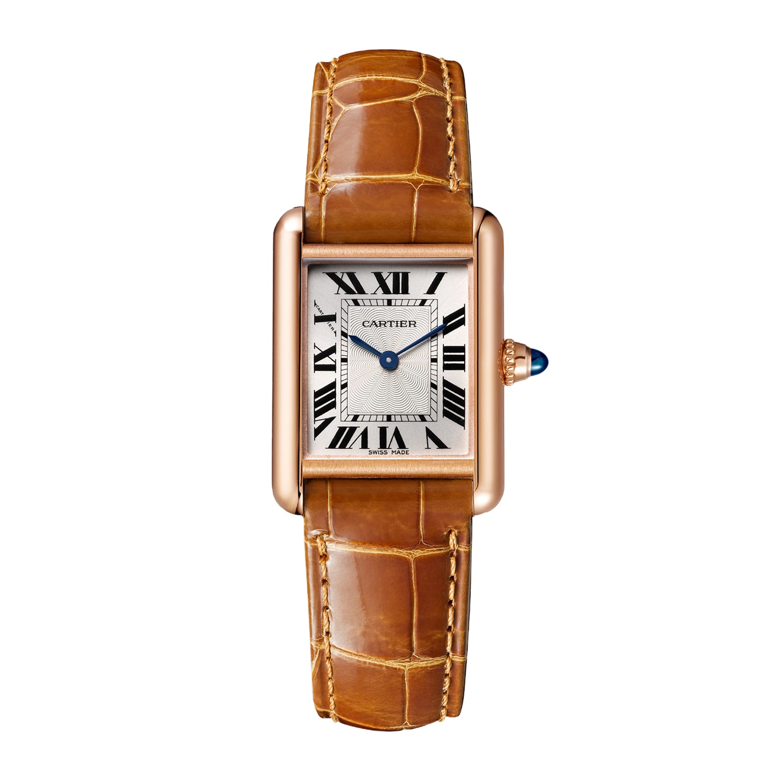 zpj1ox0witw.jpg Cartier Tank Louis Cartier Watch Small Model, Hand-Wound Mechanical Movement, Rose Gold, Leather MPN: WGTA0010 - Image 1