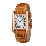 Cartier Tank Louis Cartier Watch Small Model, Hand-Wound Mechanical Movement, Rose Gold, Leather  MPN: WGTA0010 - Image 4
