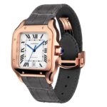 Cartier Santos De Cartier Watch Large Model, Automatic Movement, Rose Gold, 2 Interchangeable Leather Bracelets  MPN: WGSA0019 - Image 3