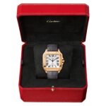 Cartier Santos De Cartier Watch Large Model, Automatic Movement, Rose Gold, 2 Interchangeable Leather Bracelets  MPN: WGSA0019 - Image 9