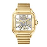 Cartier Santos De Cartier Skeleton Watch, Large Model, Skeleton Mechanical Movement With Manual Winding 9612 MC, Yellow Gold  MPN: WHSA0042 - Image 3