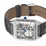 Cartier Santos-Dumont Skeleton Watch, Large Model, Automatic Movement, Steel, Leather  MPN: WHSA0032 - Image 8