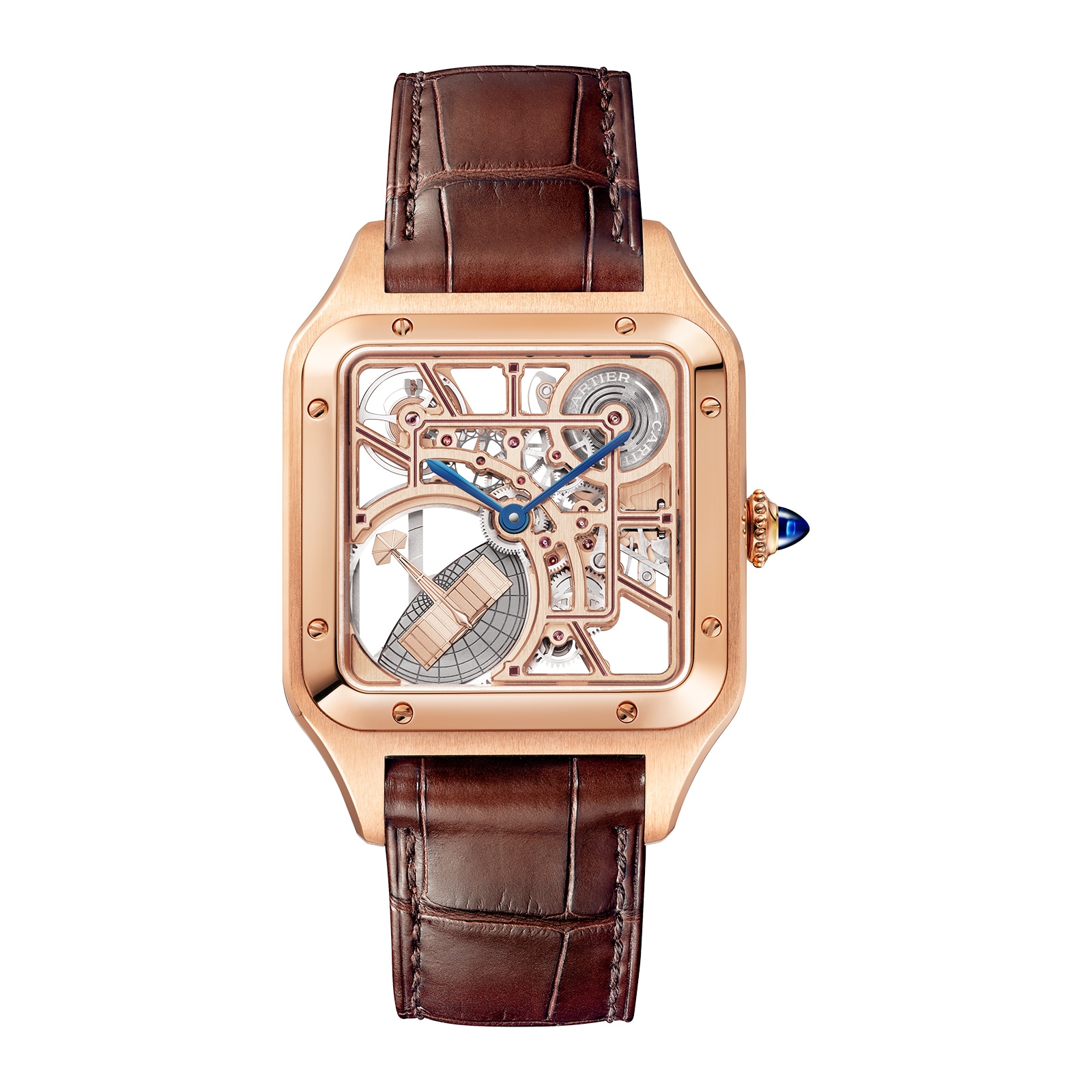 tuuroaqkz3g.jpg Cartier Santos Watch, Large Model, Mechanical Movement With Automatic Winding, Calibre 1847 MC Steel Case MPN: WHSA0030 - Image 1