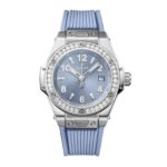 Hublot Big Bang One Click Steel 33mm Ladies Watch Coal Blue Diamonds  MPN: 485.SX.717B.RX.1204