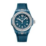 Hublot One Click Petrol Blue Ceramic Diamonds 33mm  MPN: 485.ES.5171.RX.1204