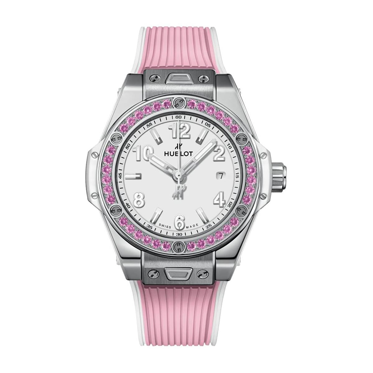 twavgt04yjt.jpg Hublot Big Bang One Click Joyful Steel Pink 33mm MPN: 485.SP.2210.RX.1233 - Image 1