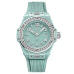 Hublot One Click Mint Green Ceramic Diamonds 33mm  MPN: 485.GS.5271.RX.1204