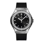 Hublot Classic Fusion Titanium Diamonds 33mm Ladies Watch Black  MPN: 581.NX.1470.RX.1104