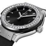 Hublot Classic Fusion Titanium Diamonds 33mm Ladies Watch Black  MPN: 581.NX.1470.RX.1104 - Image 3