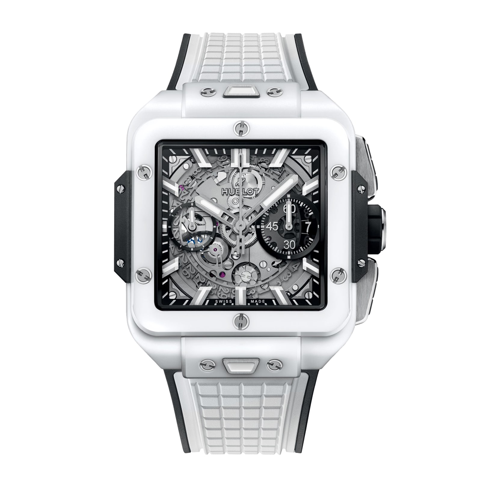 xhajgrdnvfm.jpg Hublot Square Bang Unico White Ceramic 42mm MPN: 821.HX.0170.RX - Image 1