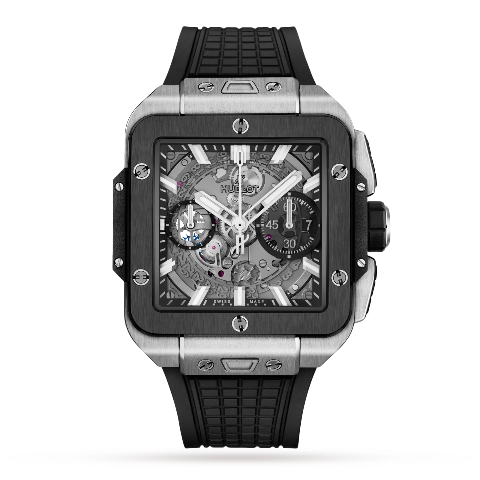 nz5qzhelvws.jpg Hublot Square Bang Unico Titanitum Ceramic 42mm Mens Watch MPN: 821.NM.0170.RX - Image 1