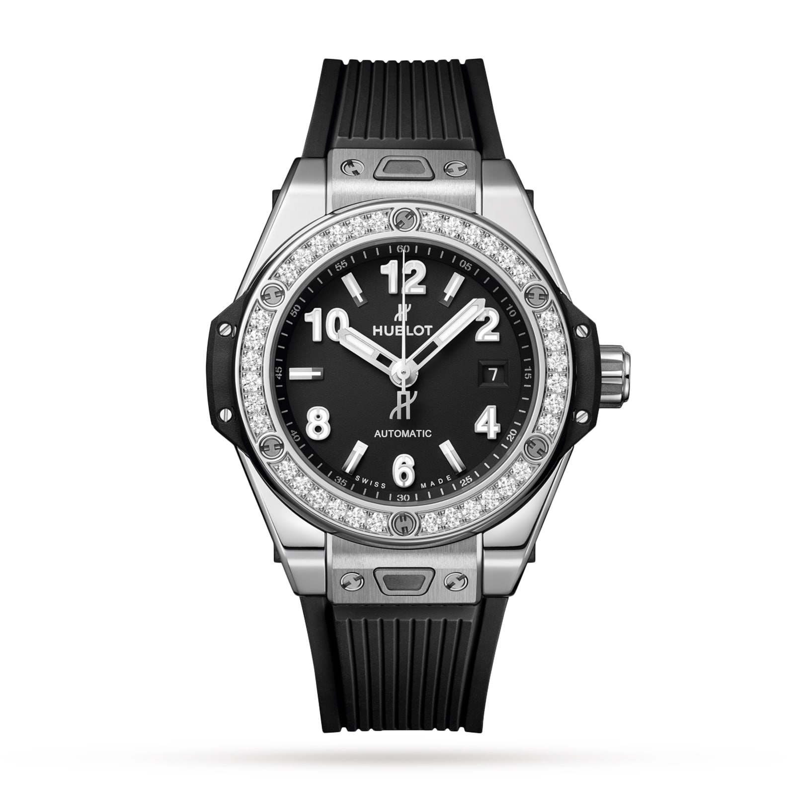 05bgs4wt5yg.jpg Hublot Big Bang One Click Steel Diamonds 33mm Watch MPN: 485.SX.1170.RX.1204 - Image 1