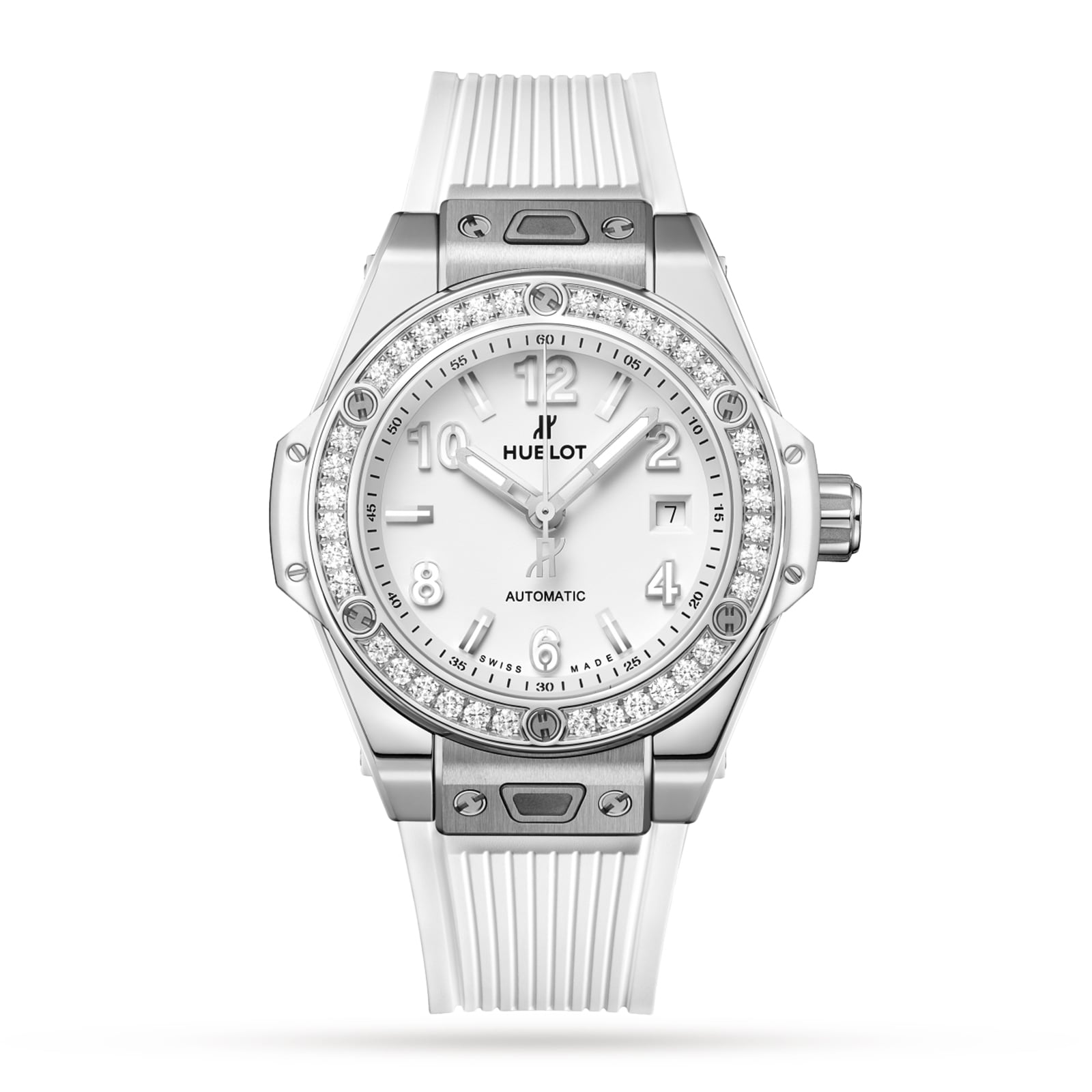 mugp2tzy1o3.jpg Hublot Big Bang One Click Steel White Diamonds 33mm Watch MPN: 485.SE.2010.RW.1204 - Image 1