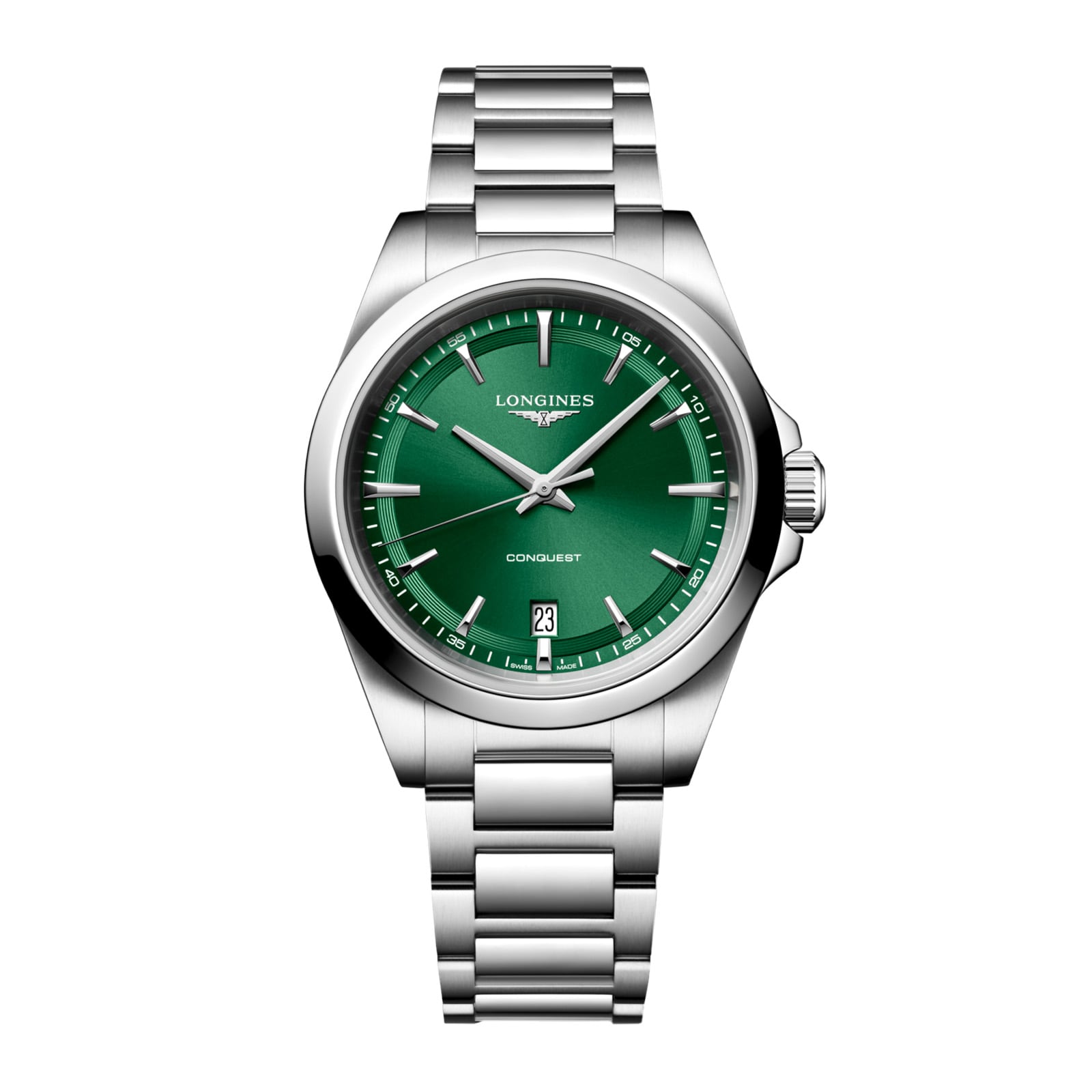 4q3imidefft.jpg Longines Conquest Quartz 38mm Mens Watch Green MPN: L37504096 - Image 1
