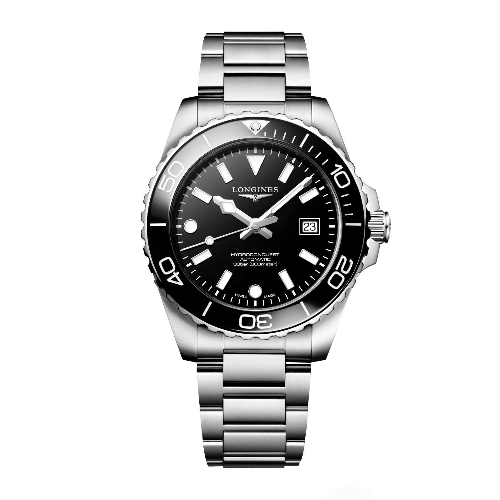 v2kmlchzcvo.jpg Longines HydroConquest 42mm Mens Watch Black MPN: L37884566 - Image 1