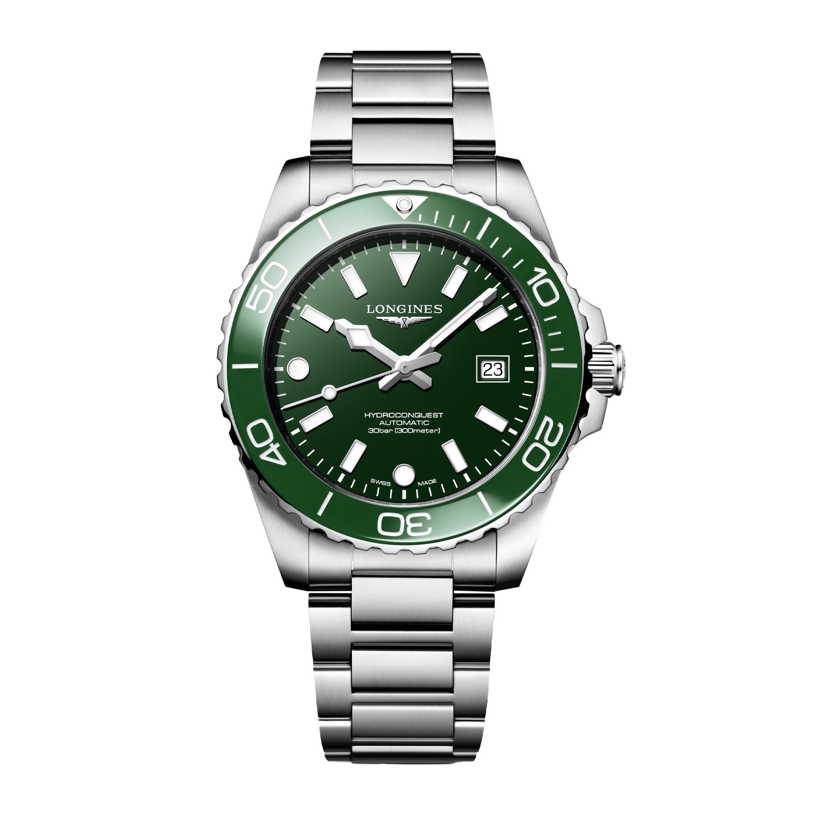 nvyuqcl30qy.jpg Longines HydroConquest 42mm Mens Watch Green MPN: L37884066 - Image 1