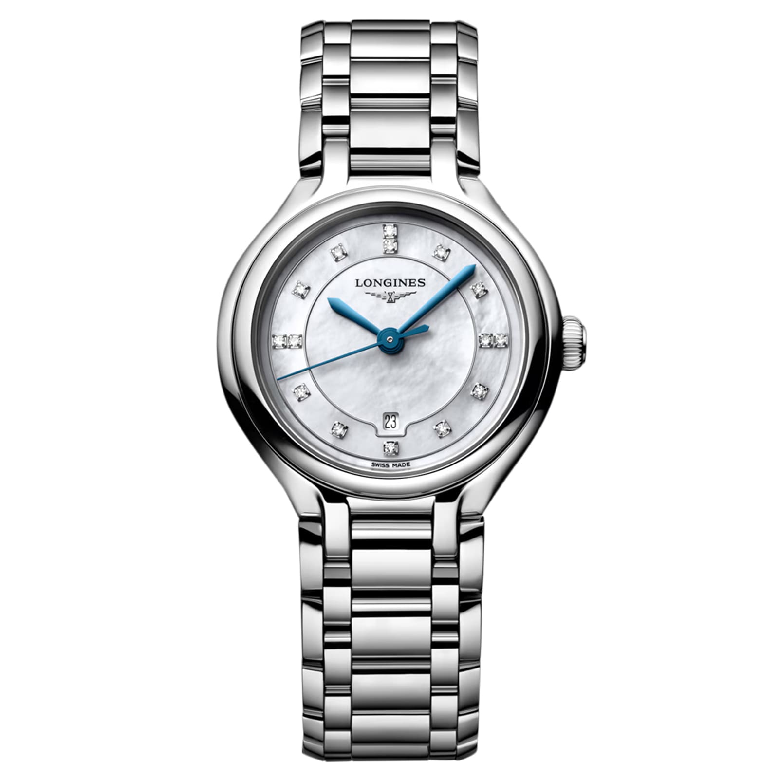 ms3mslonjug.jpg Longines PrimaLuna 30mm Ladies Watch White Mother Of Pearl MPN: L81424876 - Image 1