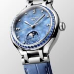 Longines PrimaLuna 34mm Ladies Watch Blue Leather Strap  MPN: L81260972 - Image 3