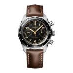 Longines Spirit Pilot Flyback Chronograph 39.5mm Mens Watch Leather Black  MPN: L37214532
