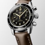 Longines Spirit Pilot Flyback Chronograph 39.5mm Mens Watch Leather Black  MPN: L37214532 - Image 2