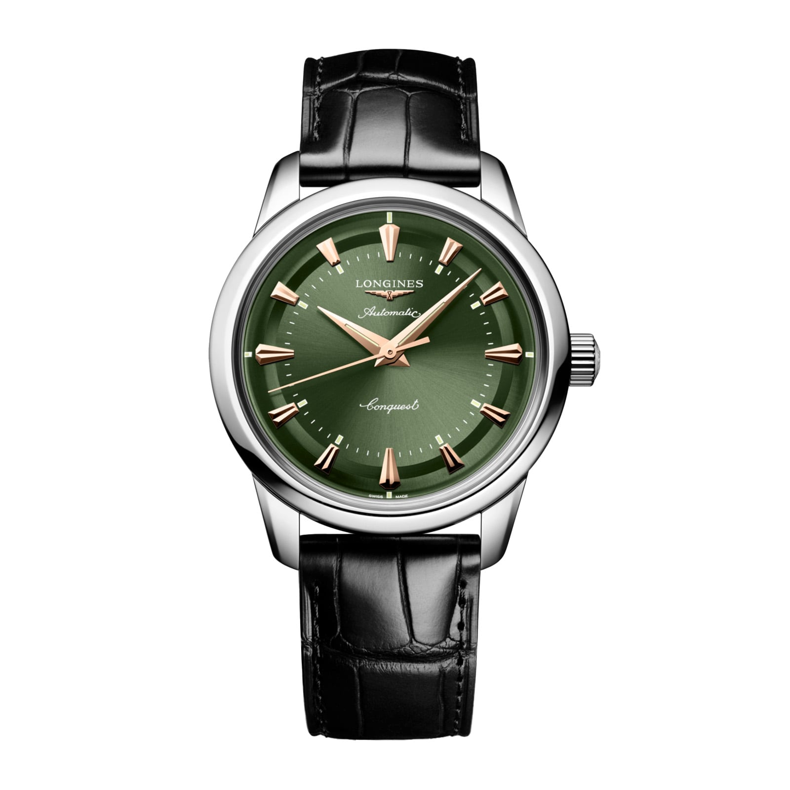 sozyhlgvqbw.jpg Longines Conquest Heritage 38mm Mens Watch Green MPN: L16494022 - Image 1